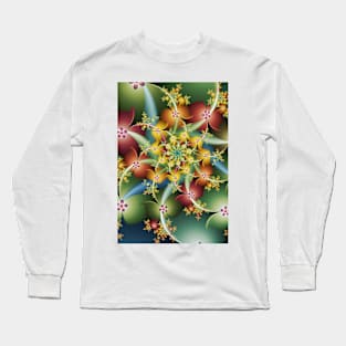 Spring Spiral Flowers Long Sleeve T-Shirt